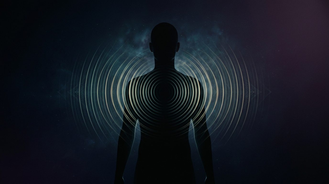 Heart's electromagnetic field rendered as concentric waves
