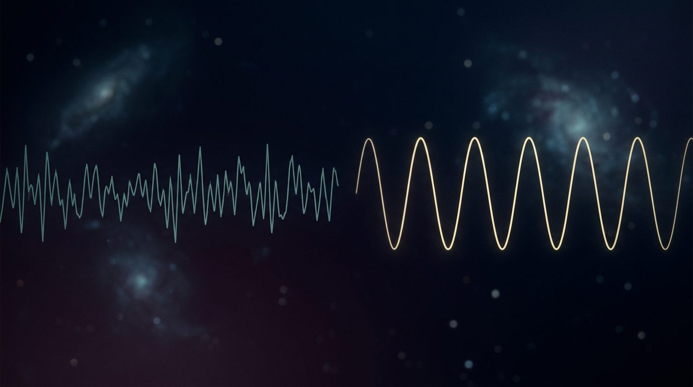 Two waves: one chaotic, one coherent